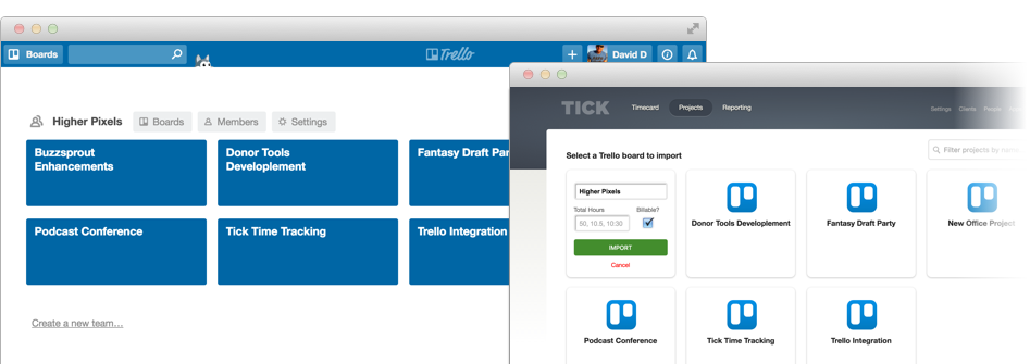 Trello and Tick